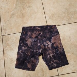 lululemon athletica Tie-Dye Athletic Shorts - Black and Brown